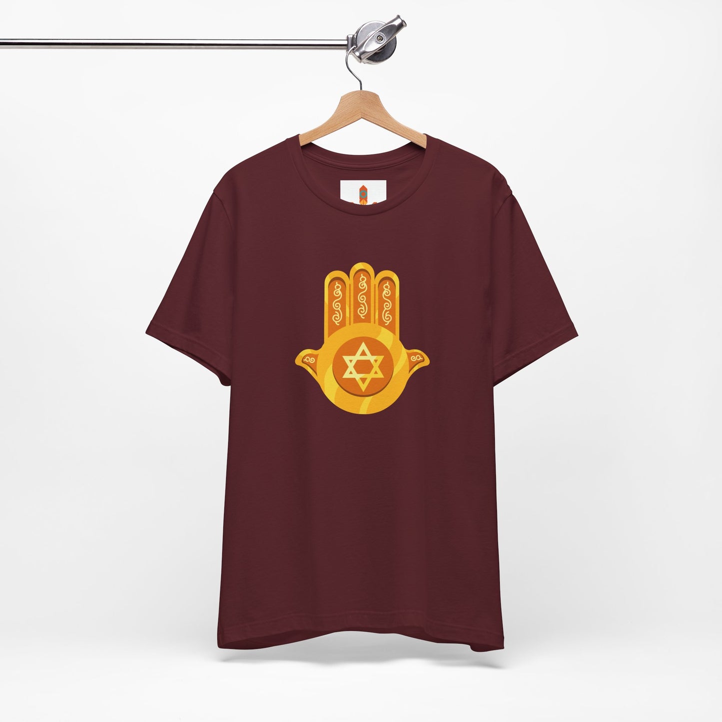 Golden Hamsa Hand with Star of David T-shirt