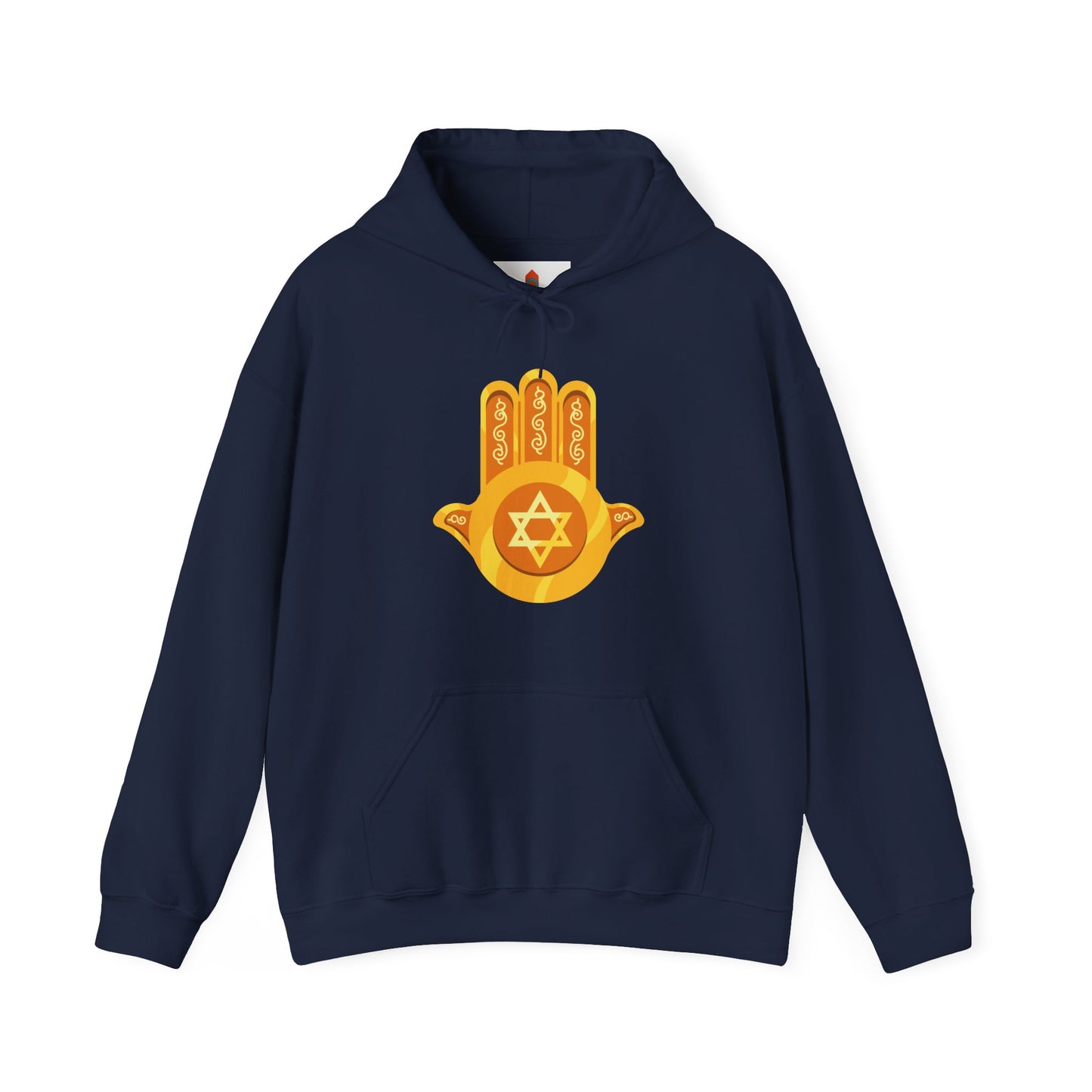 Golden Hamsa Hand with Star of David Hoodie