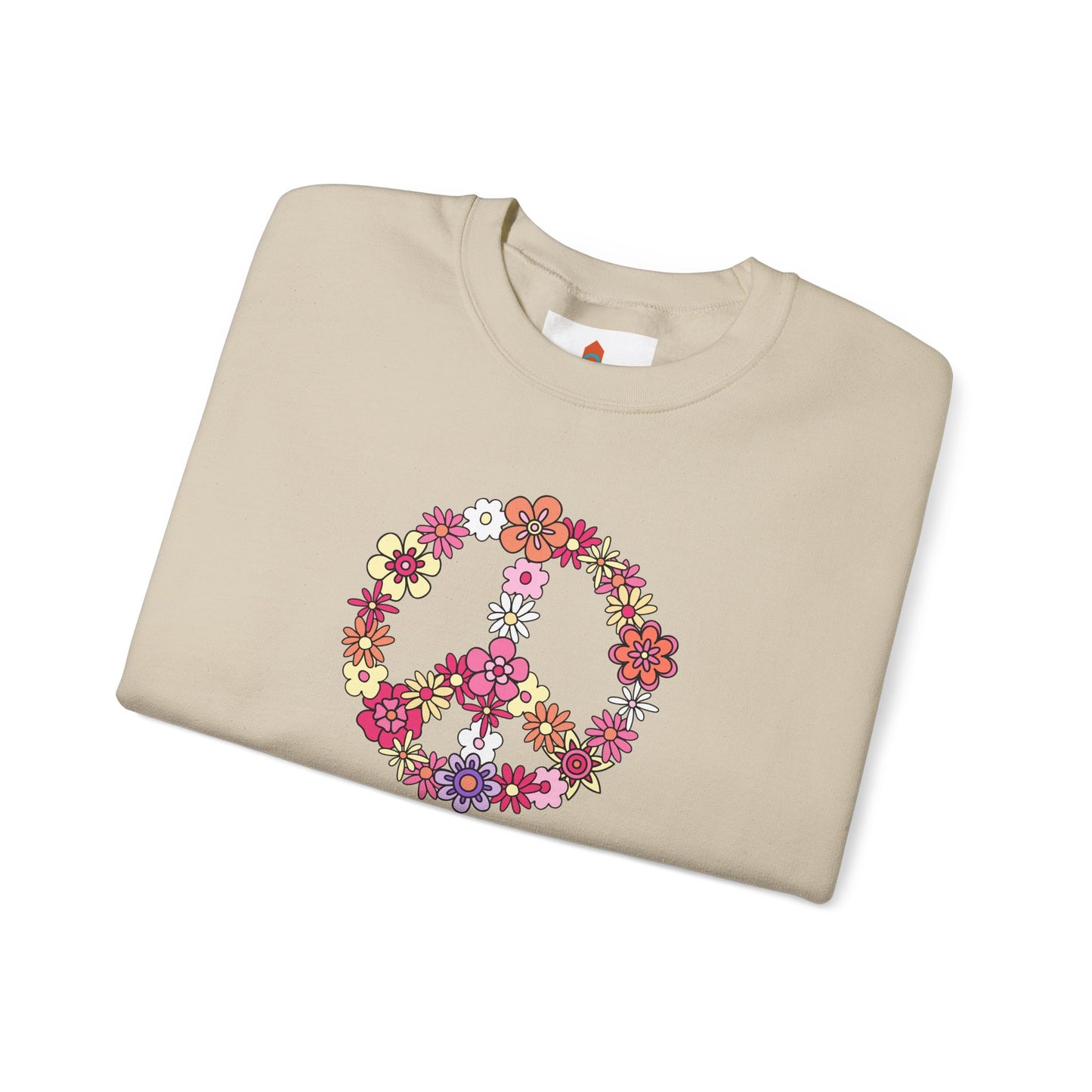 Peace Sign made from Flowers Sweatshirt