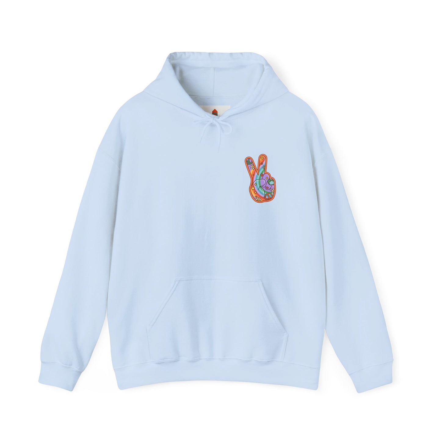 Hippie Peace Hand Sign Hoodie