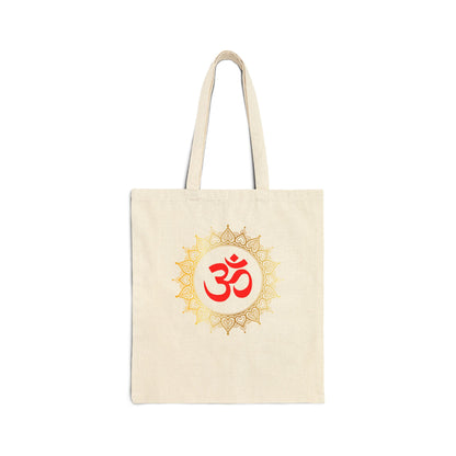 Golden Mandala Om Cotton Tote Bag