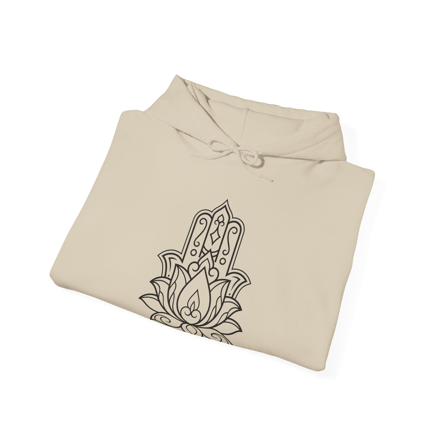 Hamsa Lotus Design Hoodie