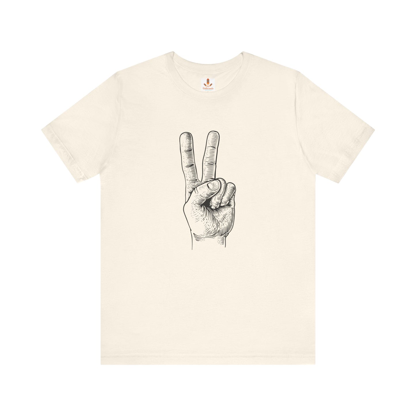 Peace Hand Sign Drawing T-shirt