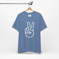White Simple Peace Hand Sign T-shirt