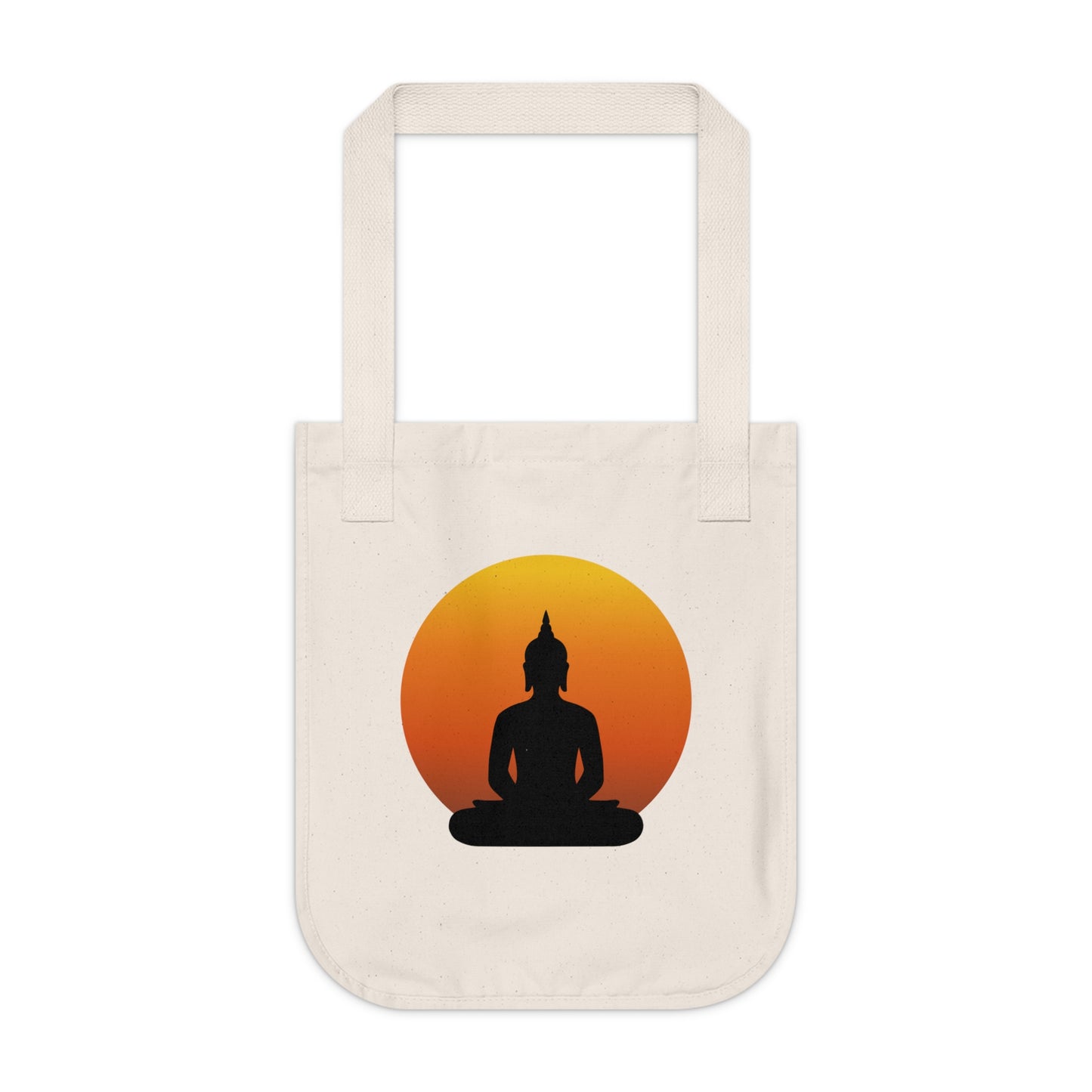 Buddha and the Sun Organic Canvas Tote Bag