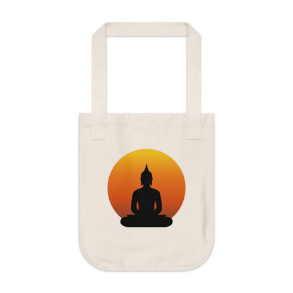 Buddha and the Sun Organic Canvas Tote Bag