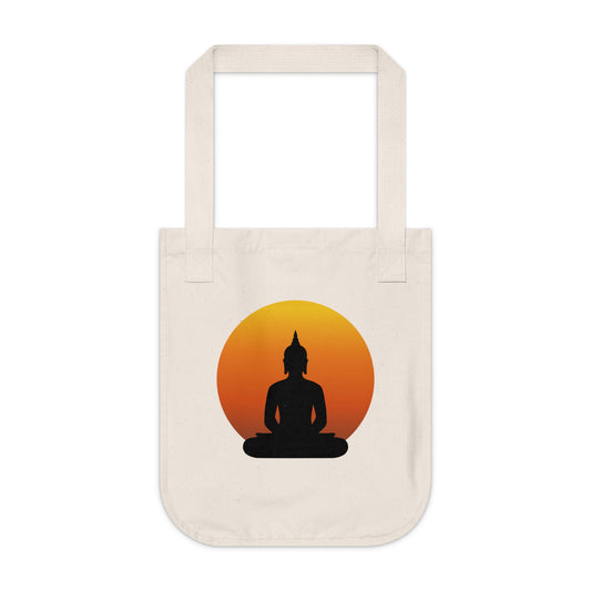 Buddha and the Sun Organic Canvas Tote Bag