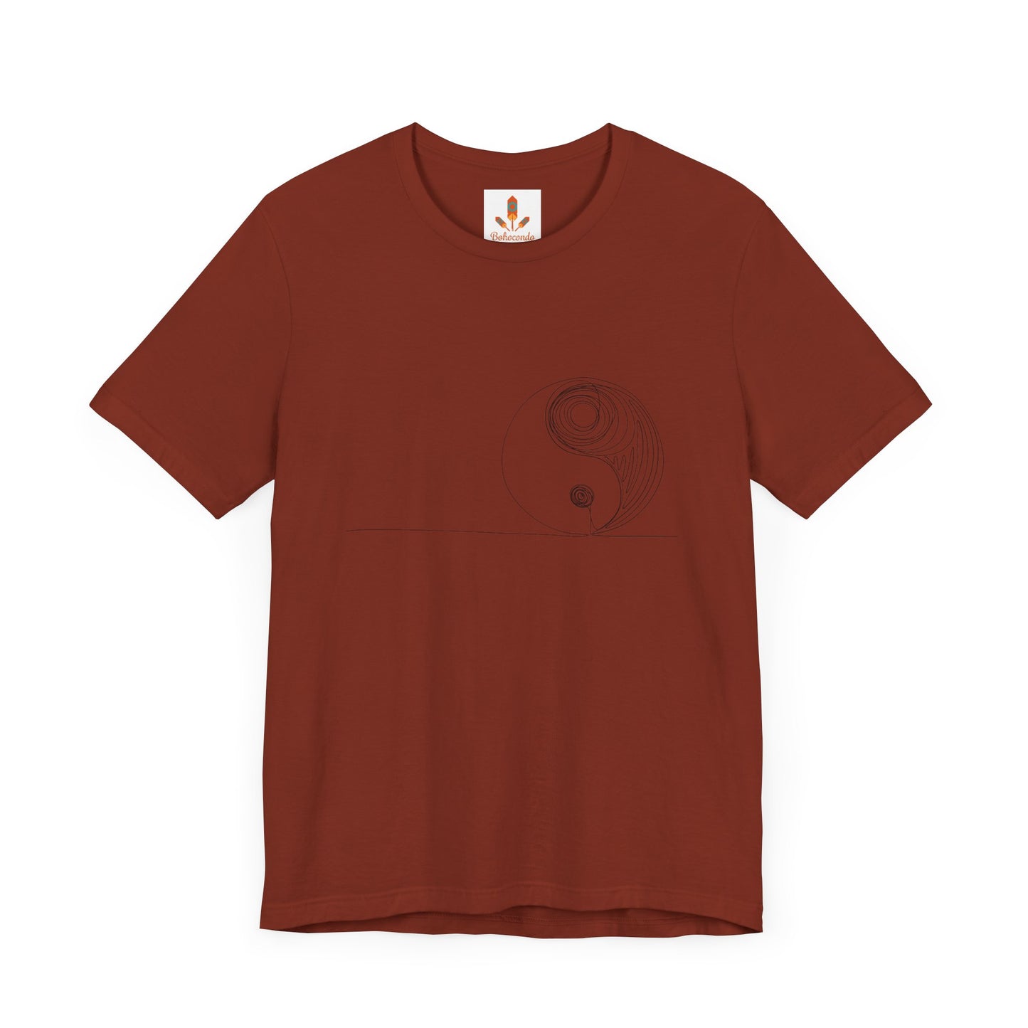 Minimalistic Yin Yang Drawing T-shirt