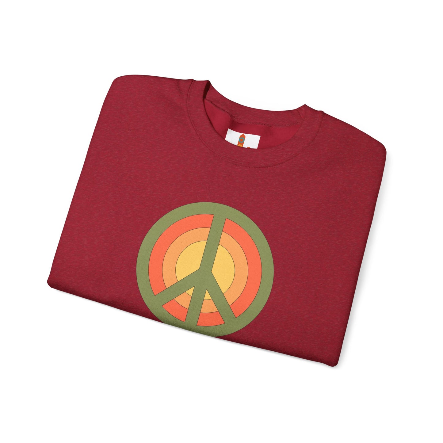 Retro Peace Sign Design Sweatshirt