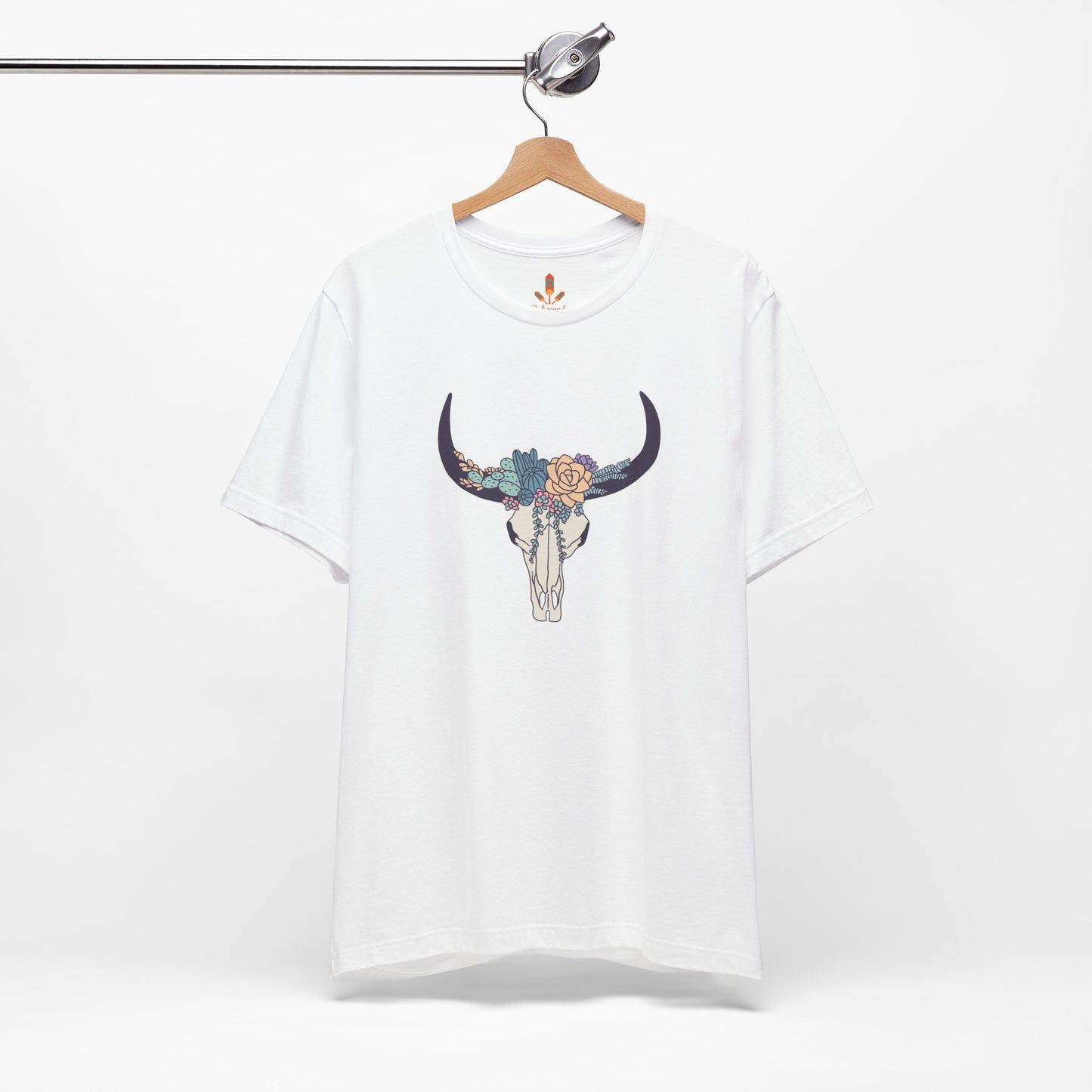 Buffalo Skull with Flowers T-shirt