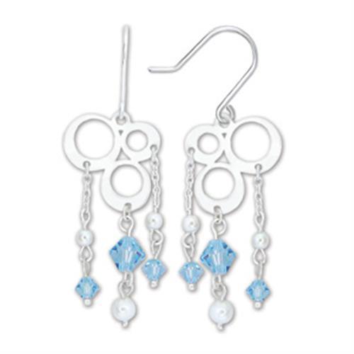 Sea Blue Synthetic Spinel Earrings