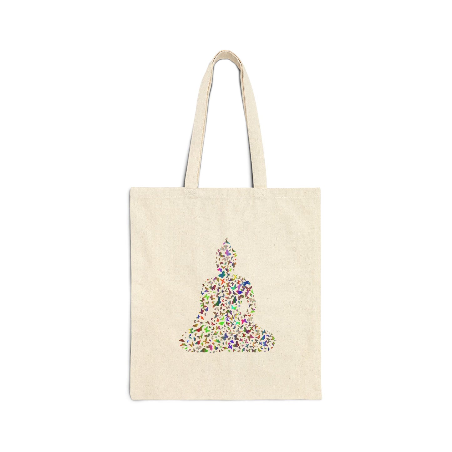 Colorful Buddha Design Cotton Tote Bag