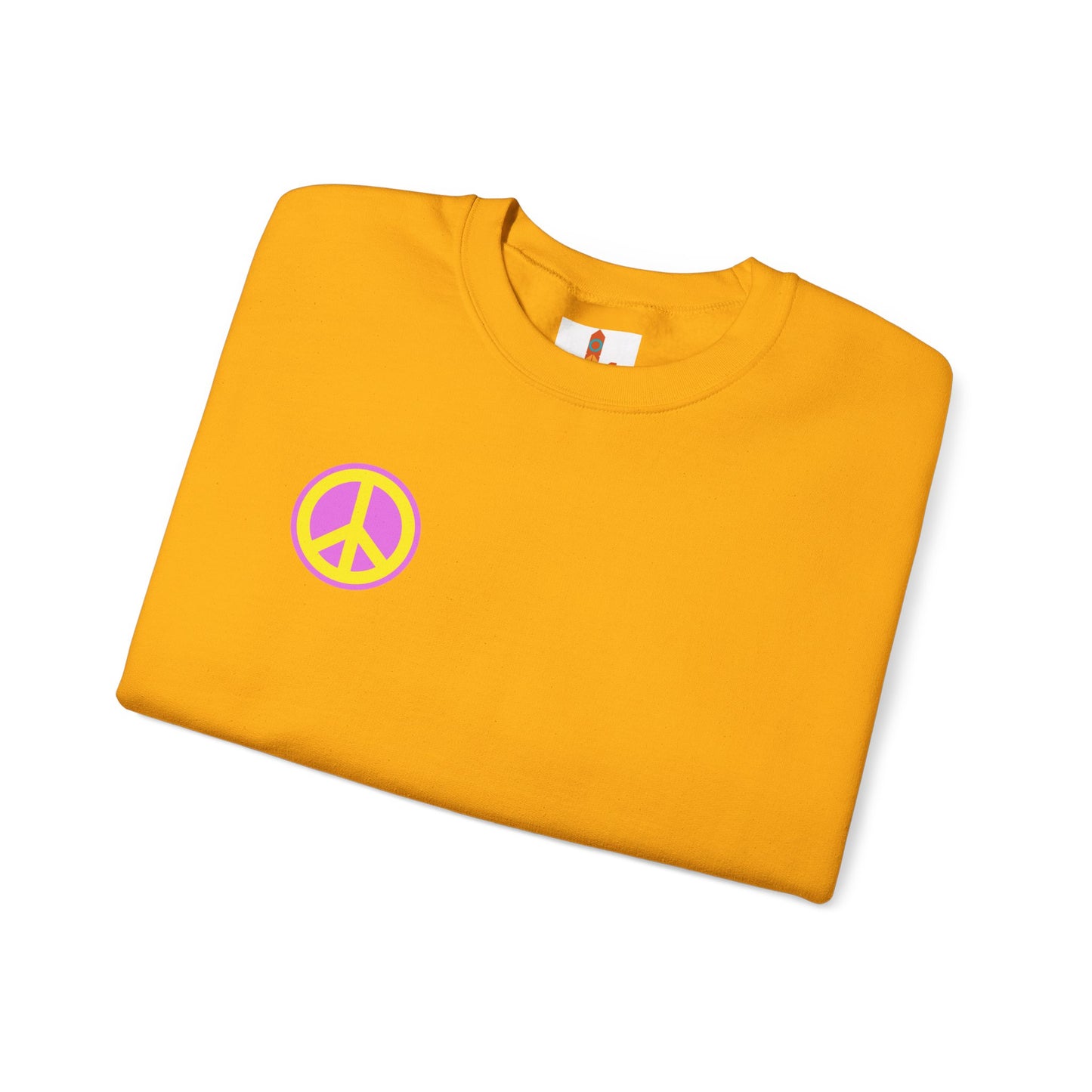Yellow and Purple Peace Sign Sweatshirt