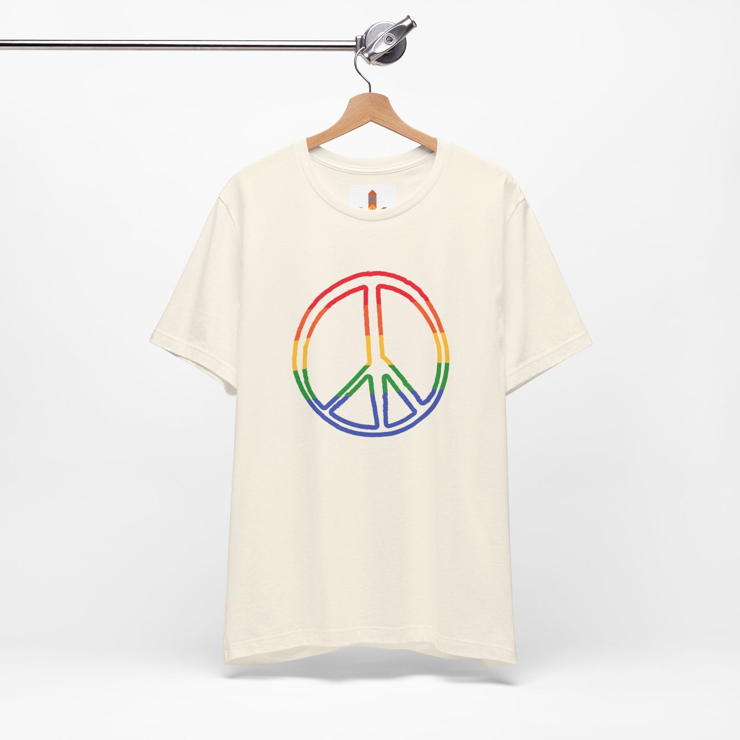 Drawing of Rainbow Peace Sign T-shirt