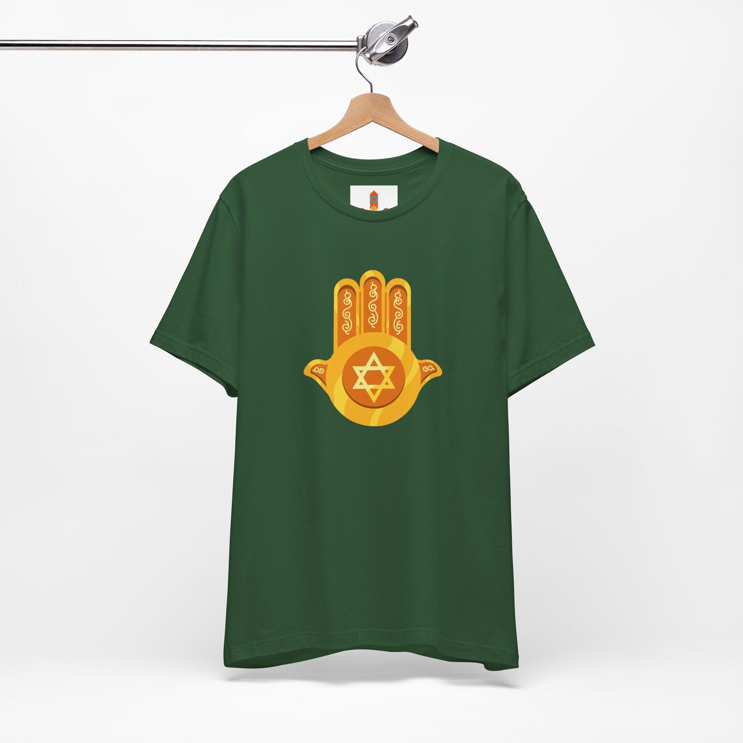 Golden Hamsa Hand with Star of David T-shirt