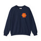 Peace Sign in Orange Flower Sweatshirt