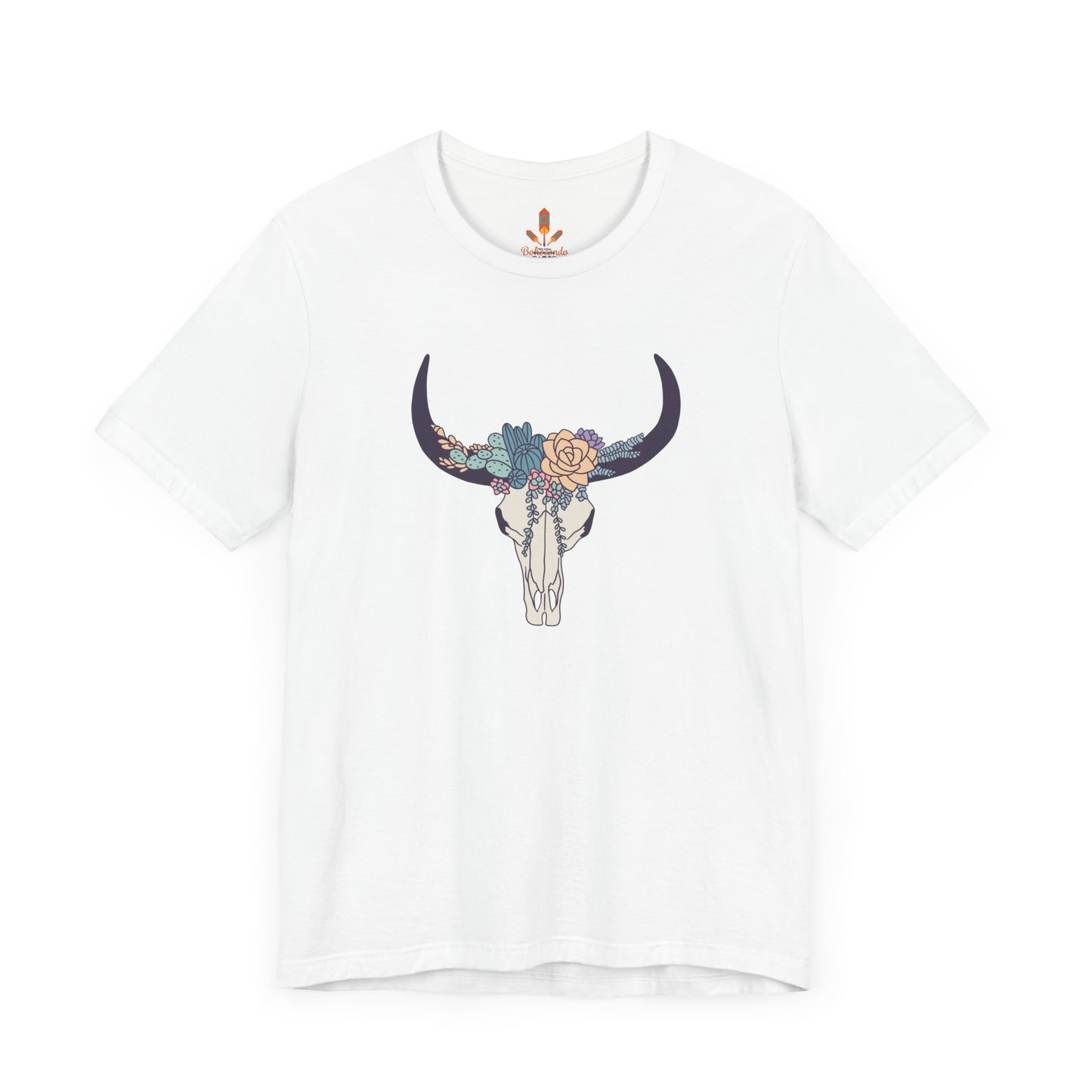 Buffalo Skull with Flowers T-shirt