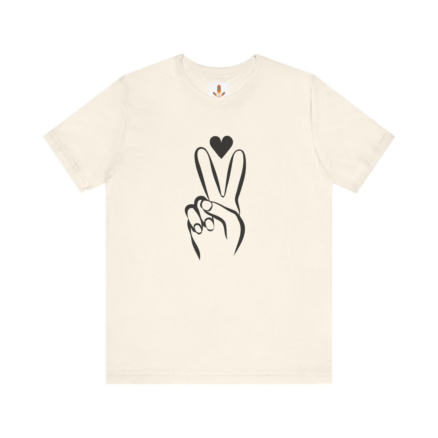 Peace Hand Sign with Heart T-shirt