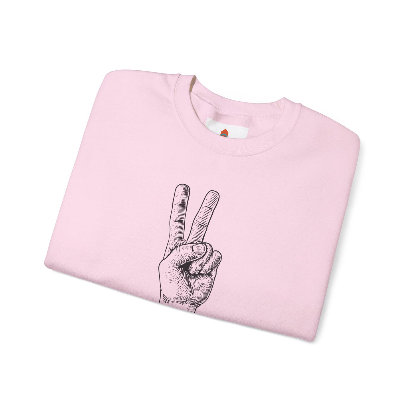 Peace Hand Sign Drawing Sweatshirt