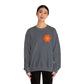 Peace Sign in Orange Flower Sweatshirt