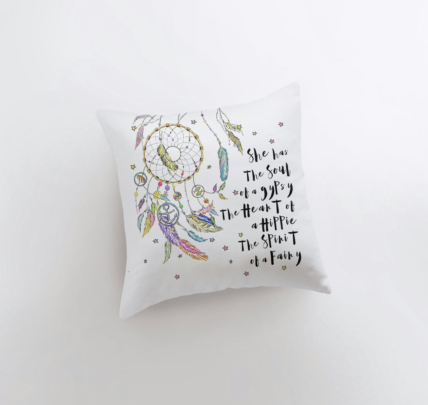 Bohemian Dream Catcher Throw Pillow