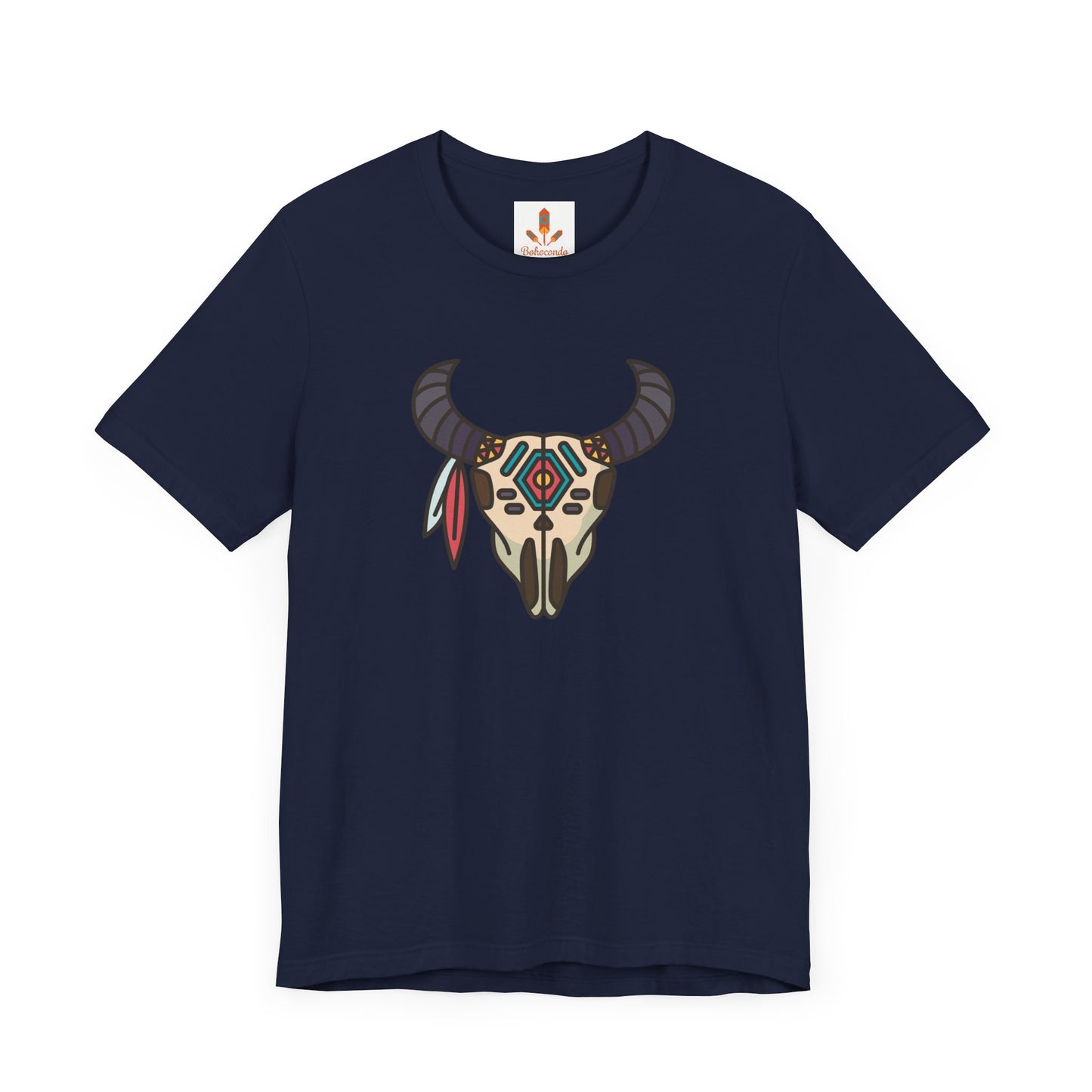 Buffalo Skull with Native Patterns T-shirt