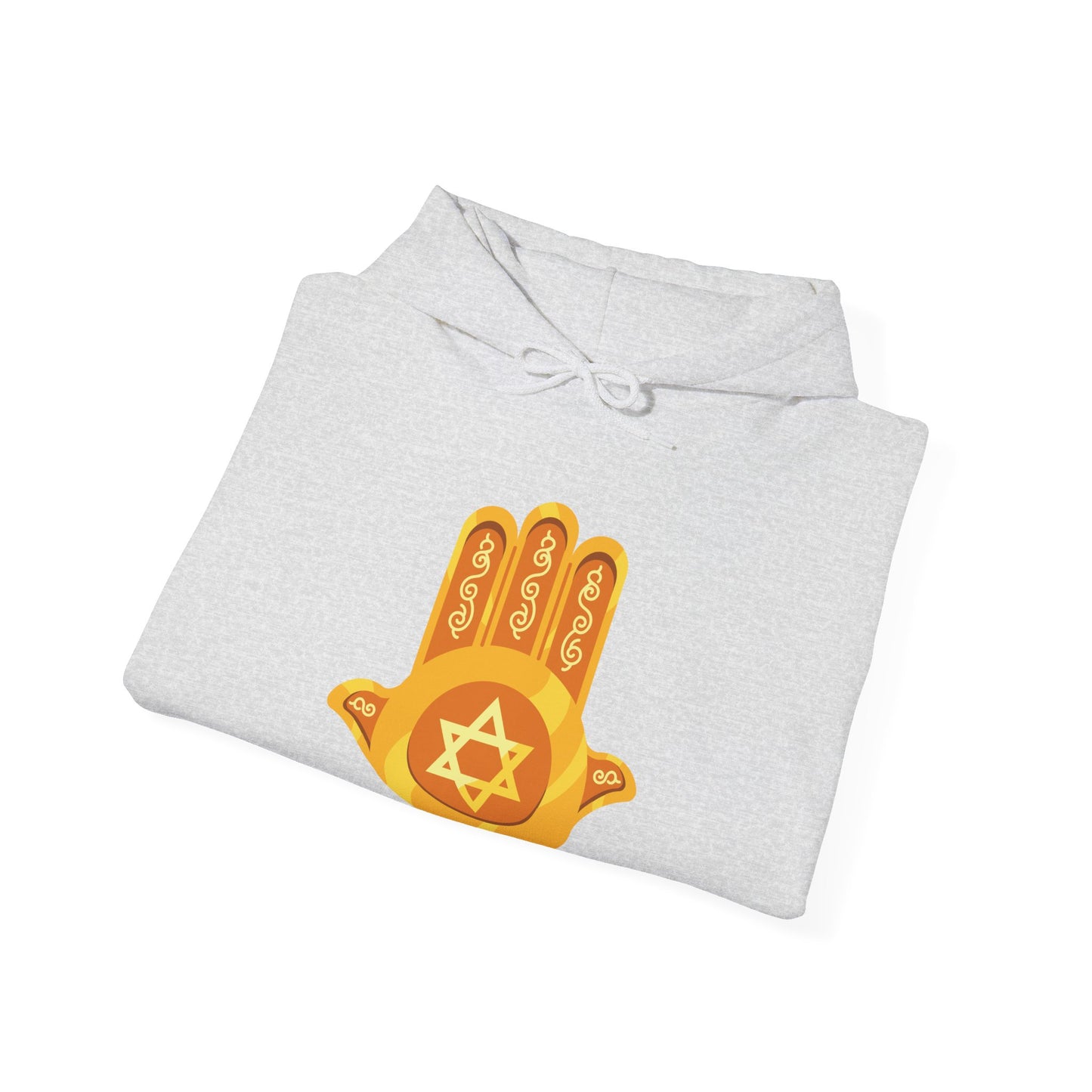 Golden Hamsa Hand with Star of David Hoodie