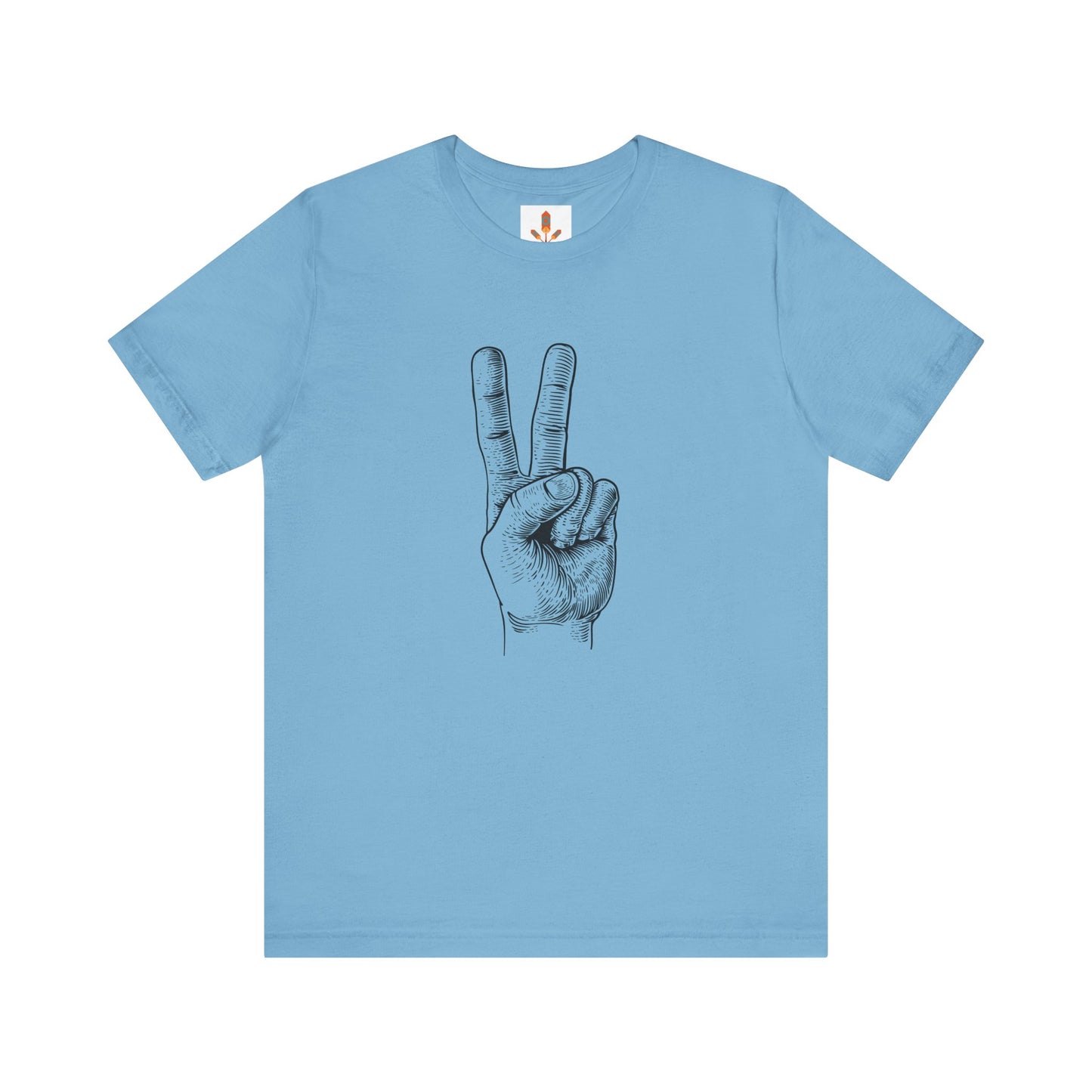 Peace Hand Sign Drawing T-shirt