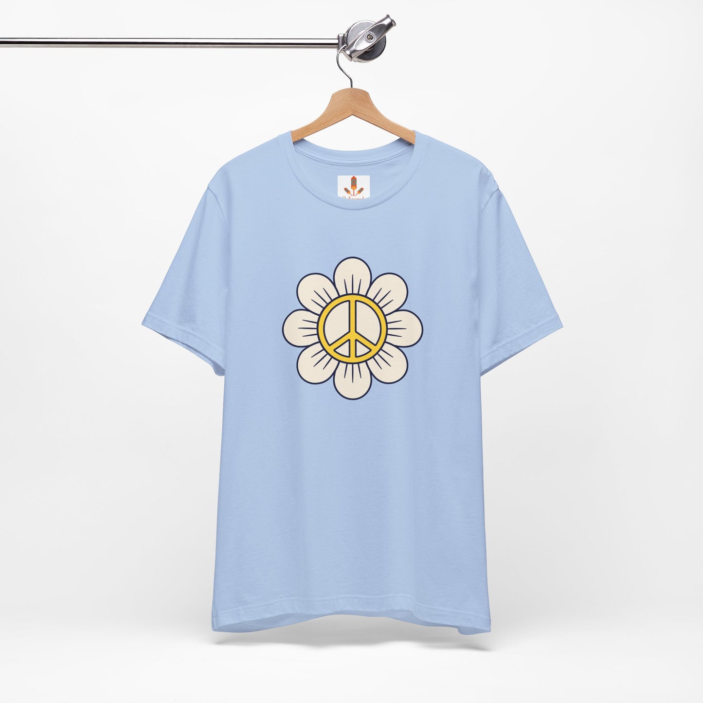 Yellow Peace Sign in a Flower T-shirt