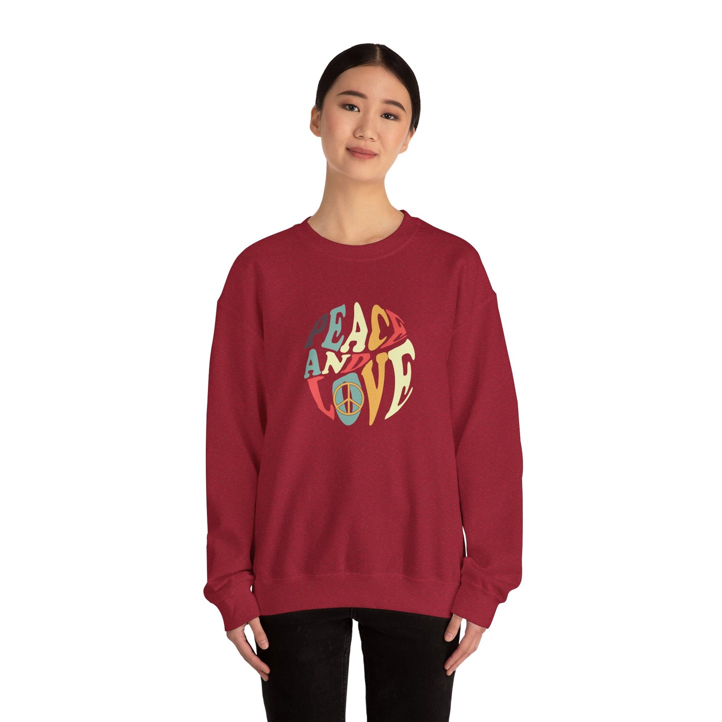 Peace and Love Design Sweatshirt