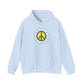 Peace Sign in White Flower Hoodie