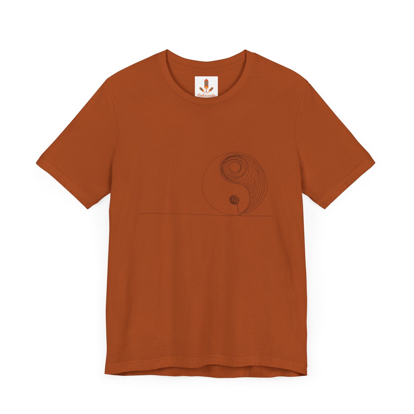 Minimalistic Yin Yang Drawing T-shirt