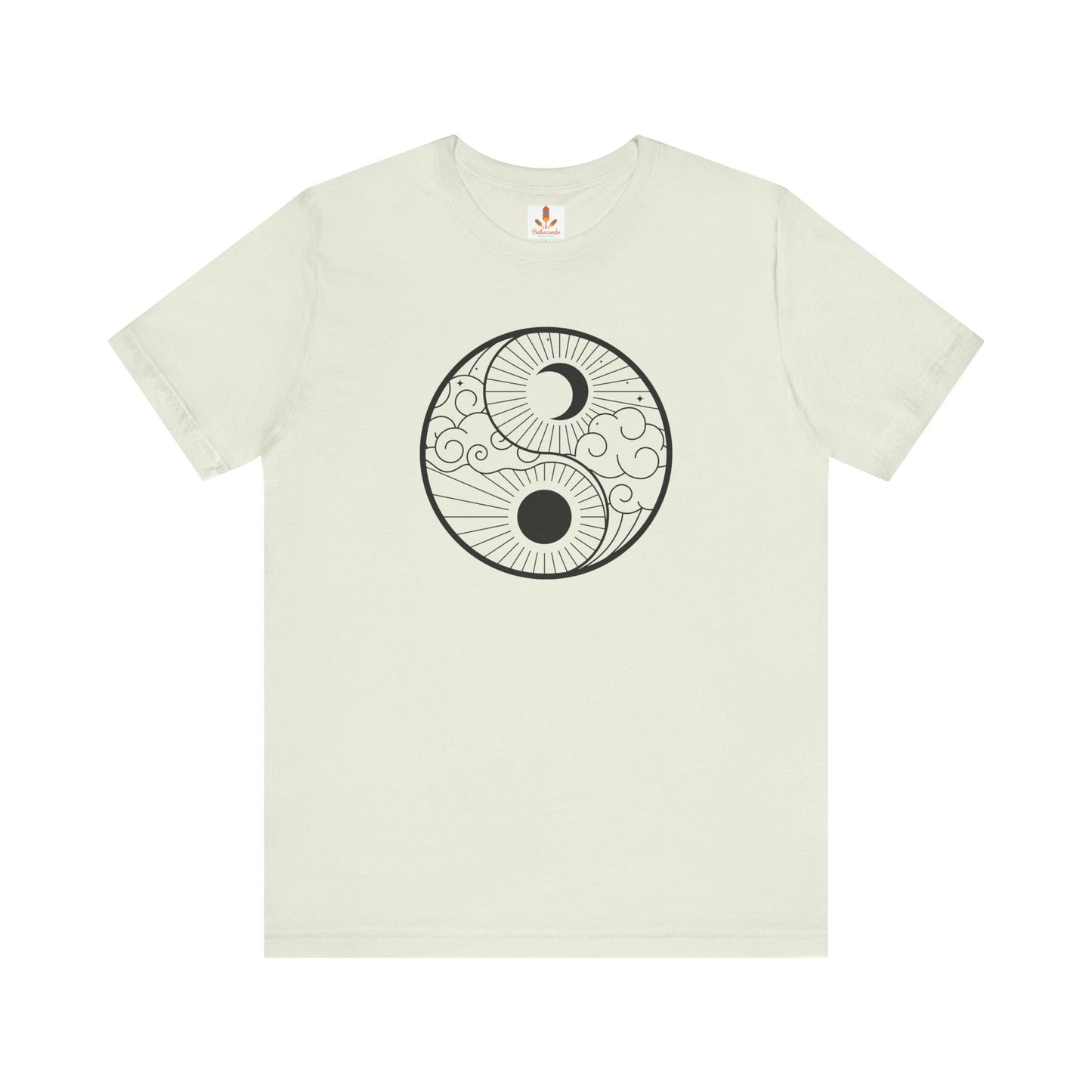 Yin Yang Sun and Moon Design T-shirt