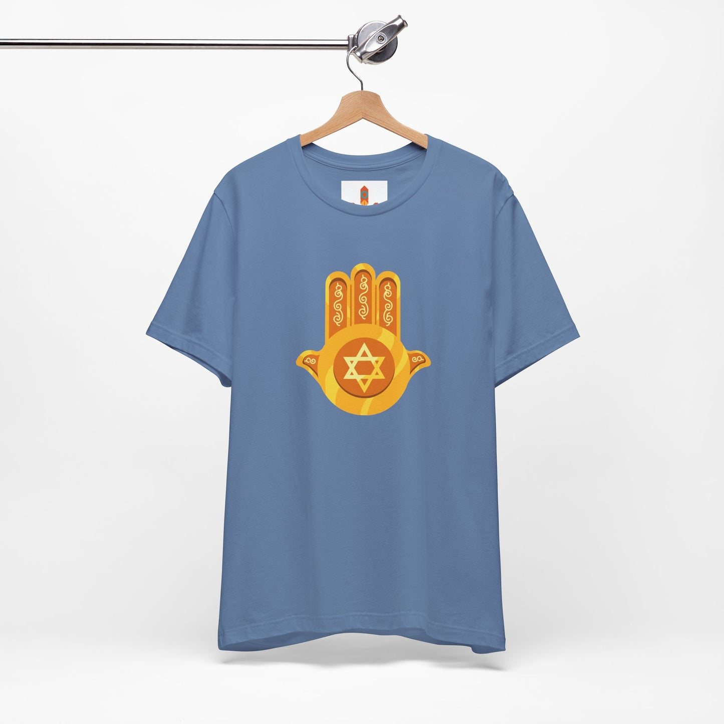 Golden Hamsa Hand with Star of David T-shirt