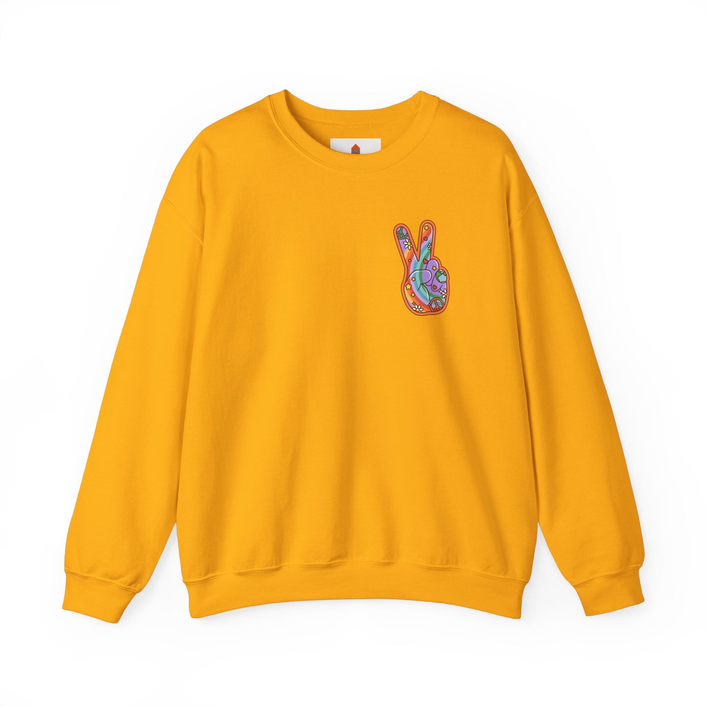 Hippie Peace Hand Sign Sweatshirt