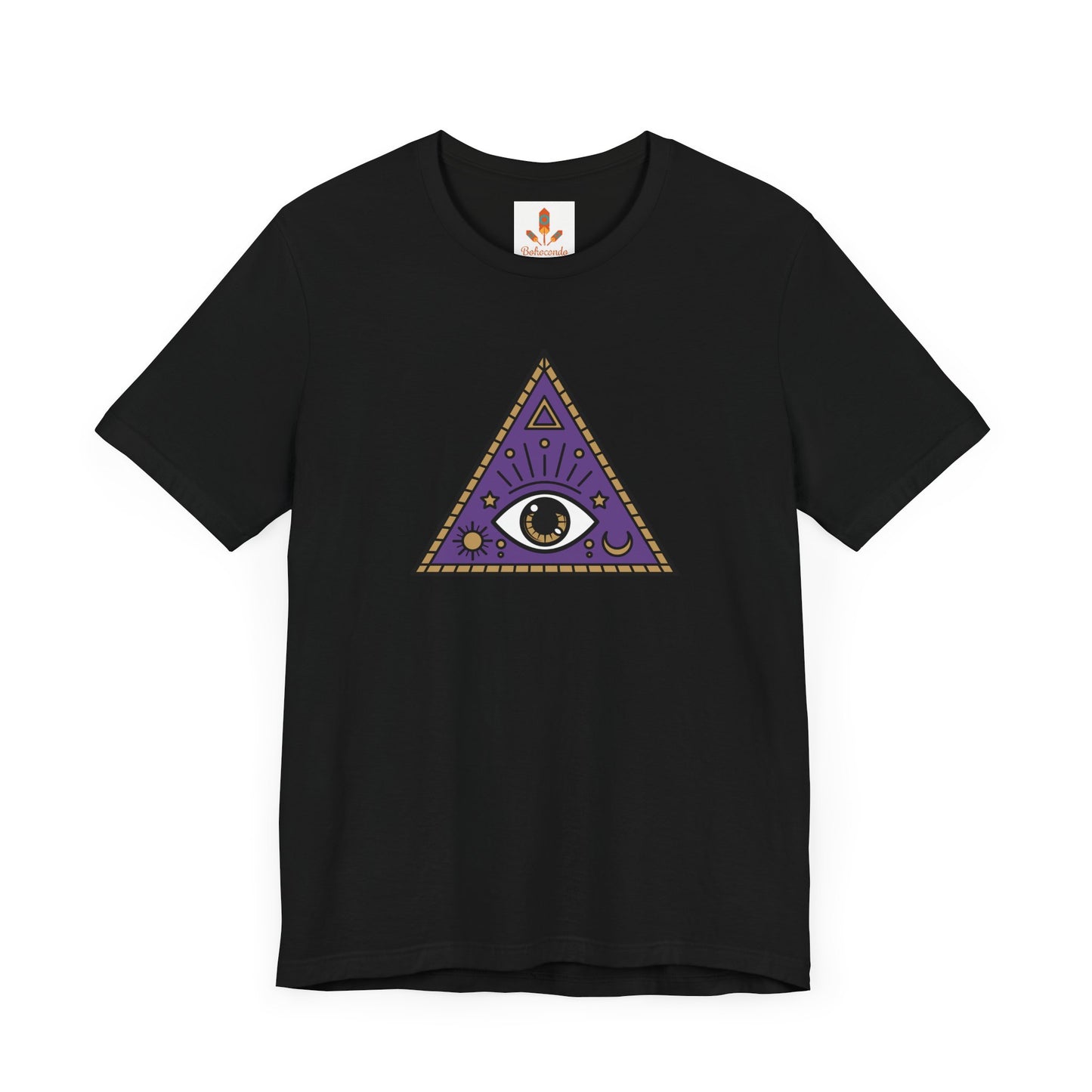 White Evil Eye and Pyramid T-shirt