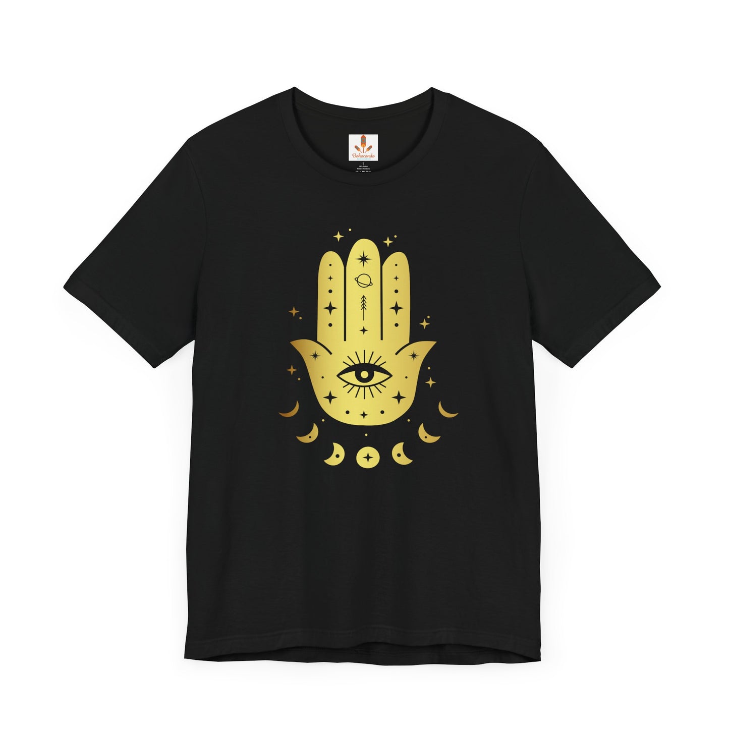 Golden Hamsa Hand with Eye T-shirt
