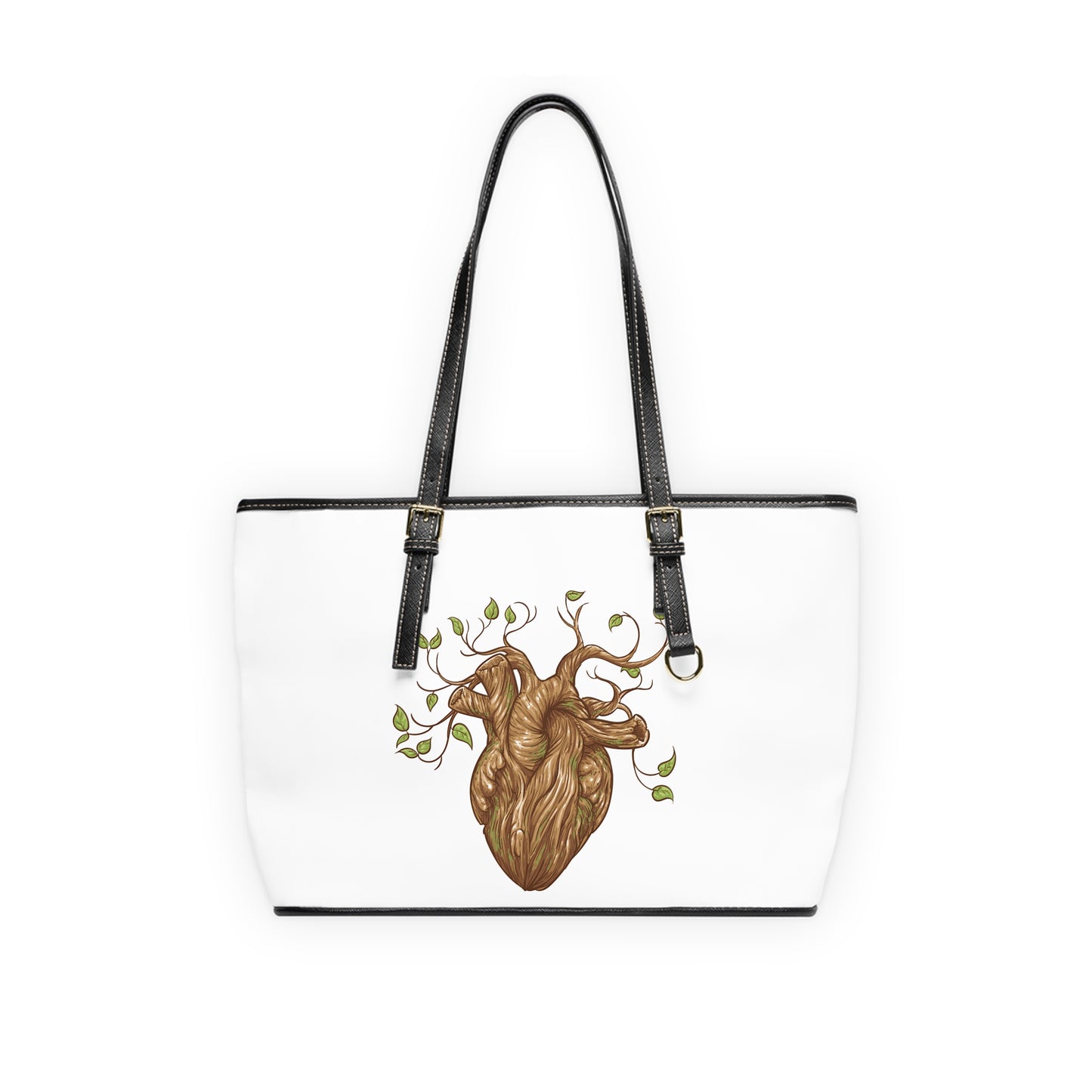 Heart Tree of Life Design Leather Shoulder Bag