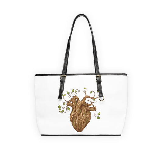 Heart Tree of Life Design Leather Shoulder Bag