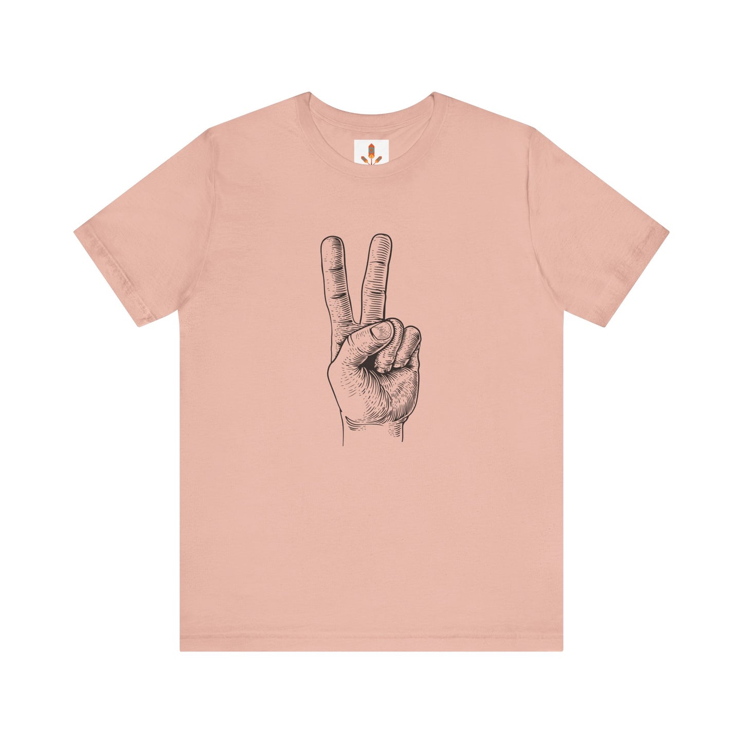 Peace Hand Sign Drawing T-shirt