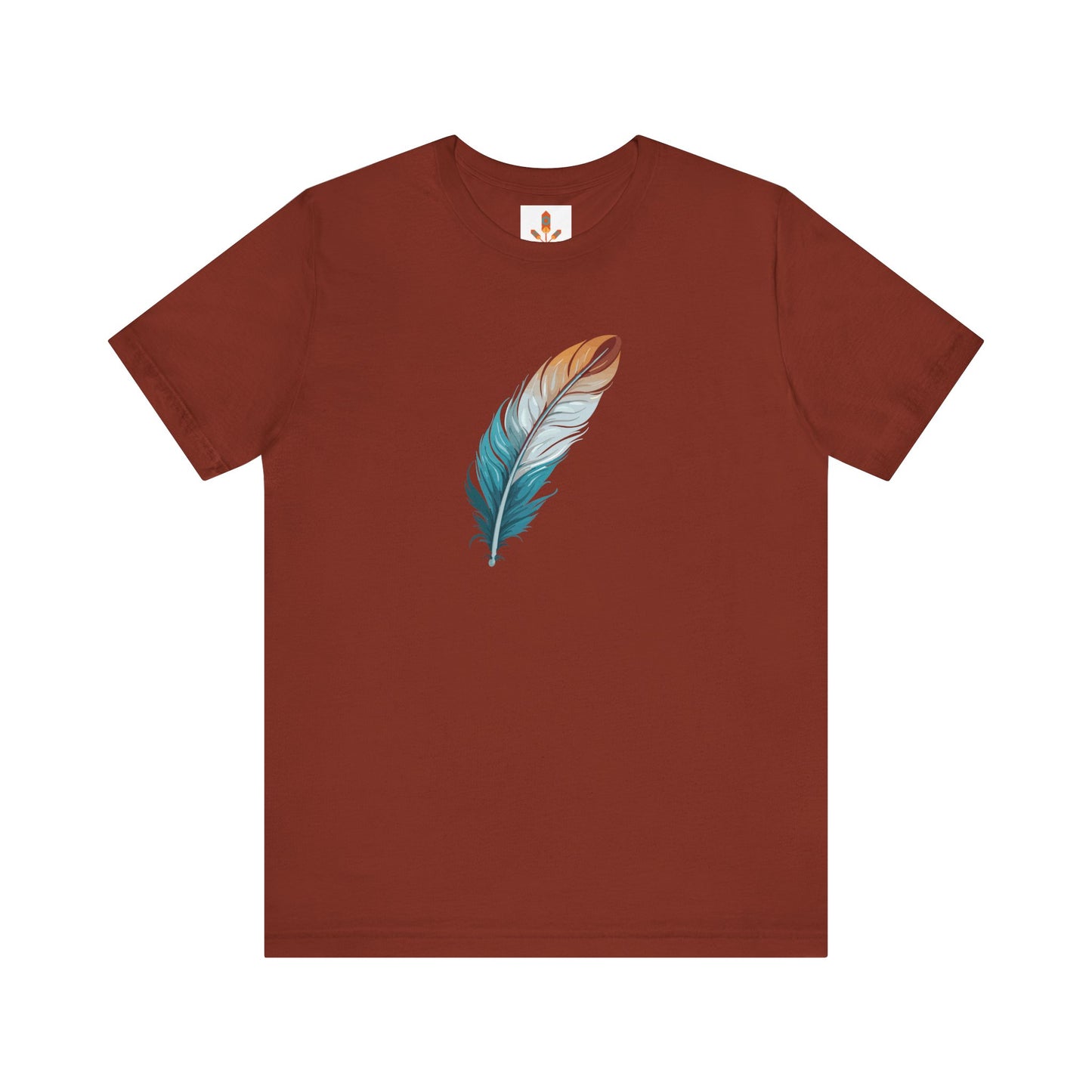 Blue and White Feather T-shirt