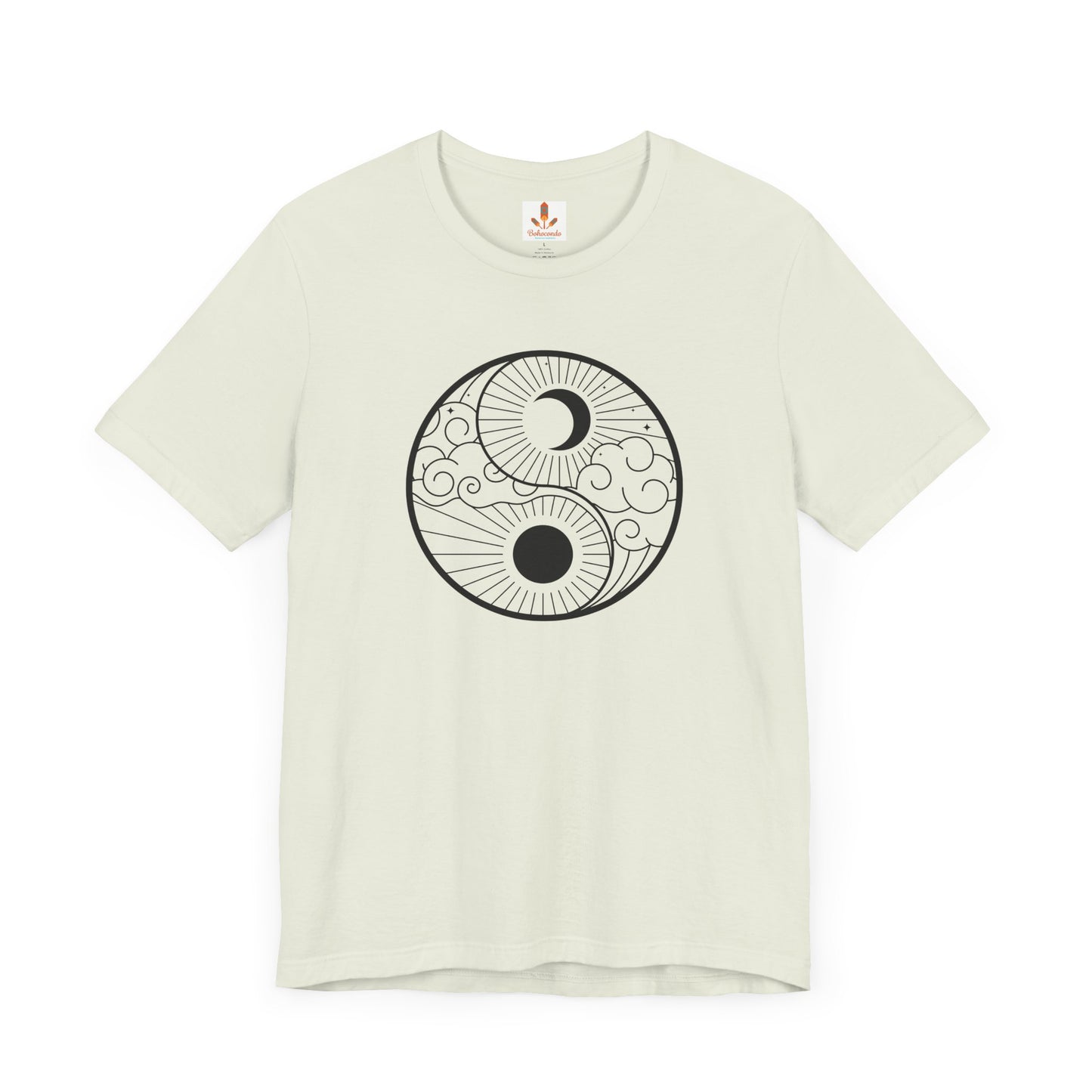 Yin Yang Sun and Moon Design T-shirt