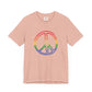 Drawing of Rainbow Peace Sign T-shirt