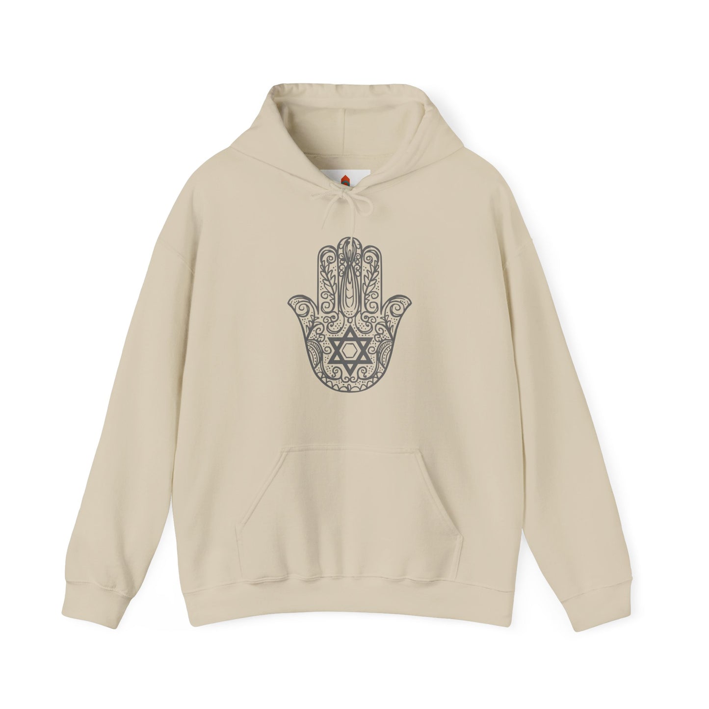 Intricate Hamsa Hand with Star of David Hoodie