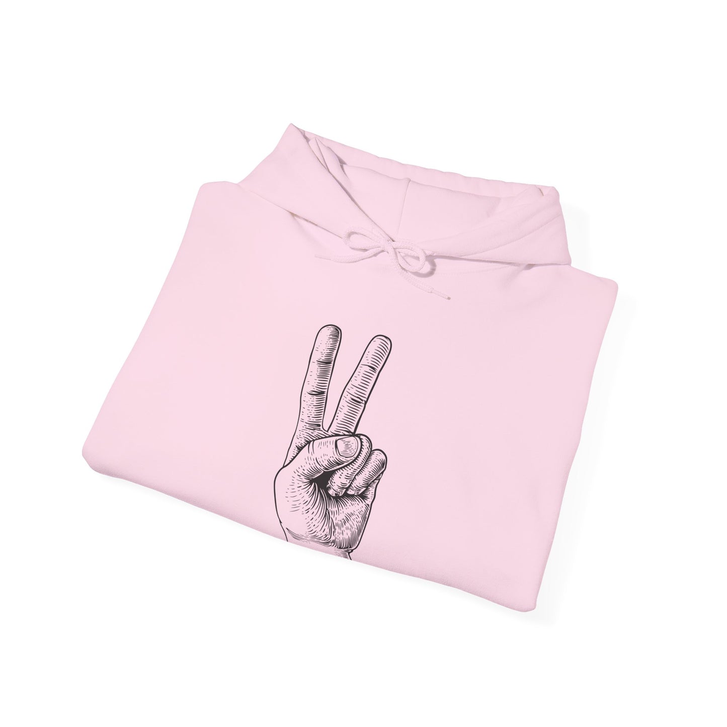 Peace Hand Sign Drawing Hoodie