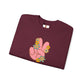 Peace Hand Sign with Flowers Sweatshirt