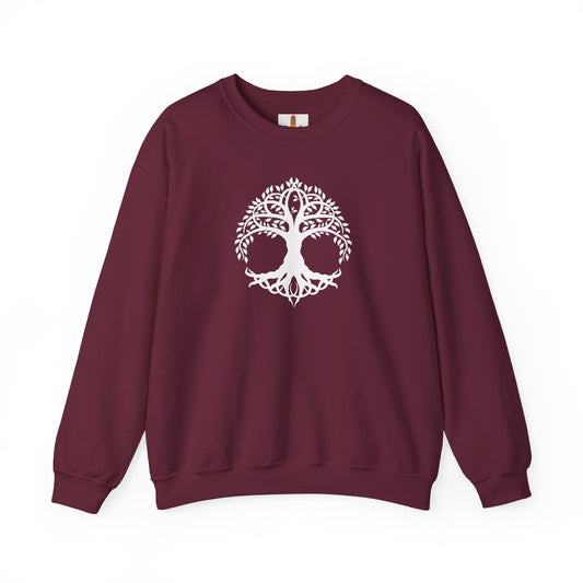 White Celtic Tree of Life Design Sweatshirt