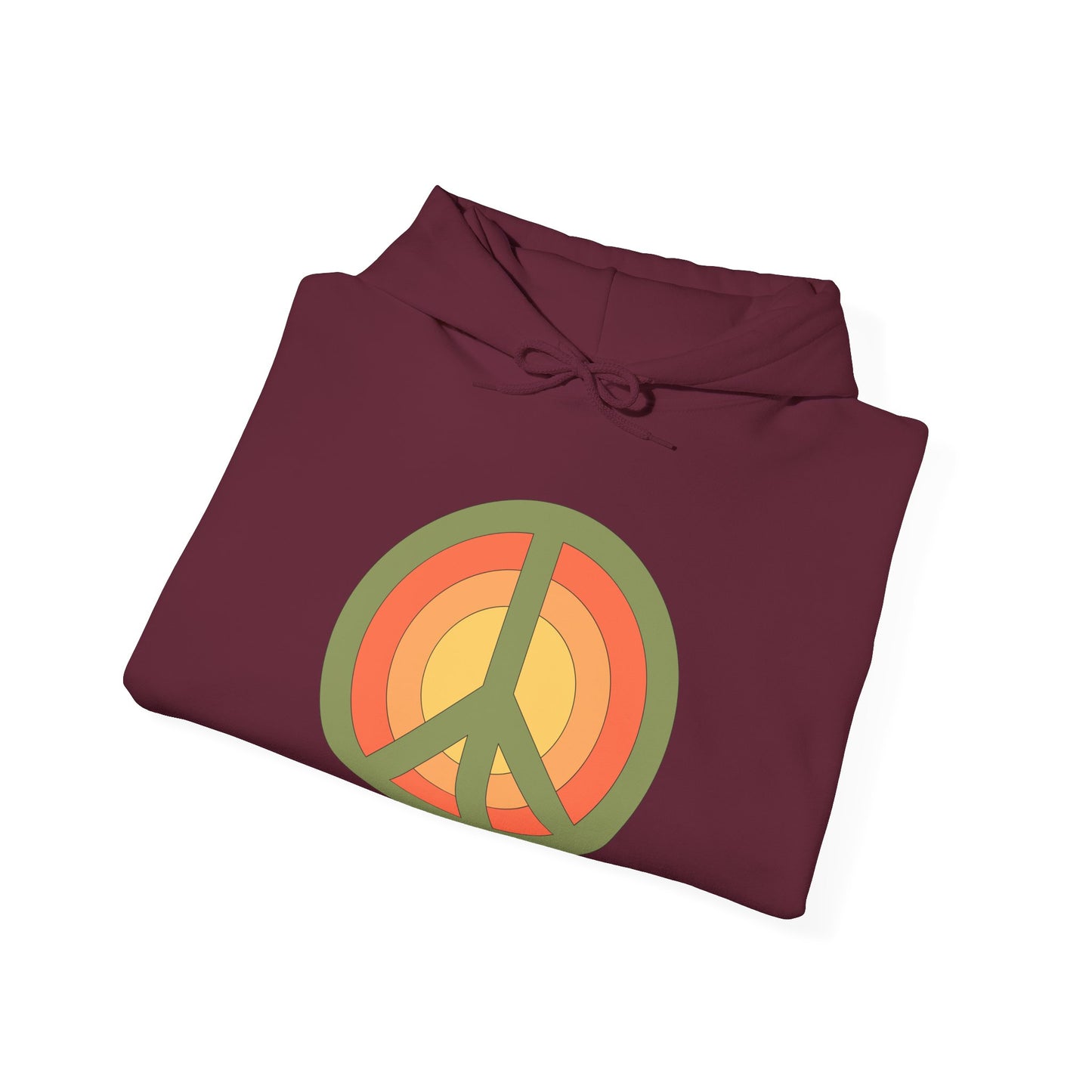 Retro Peace Sign Design Hoodie