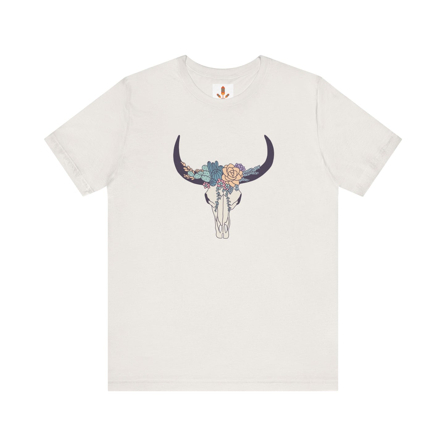 Buffalo Skull with Flowers T-shirt