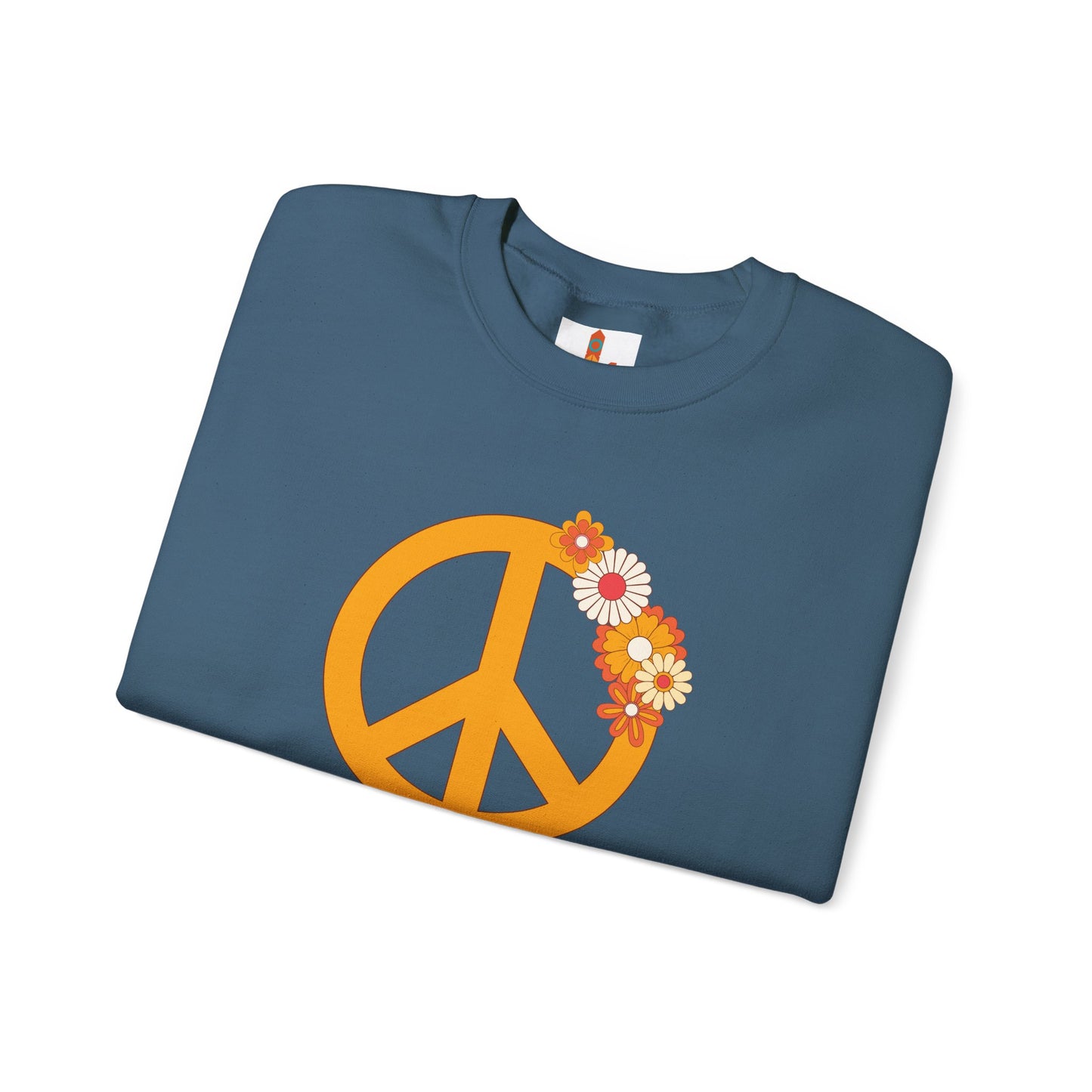 Peace Sign with Flowers Sweatshirt
